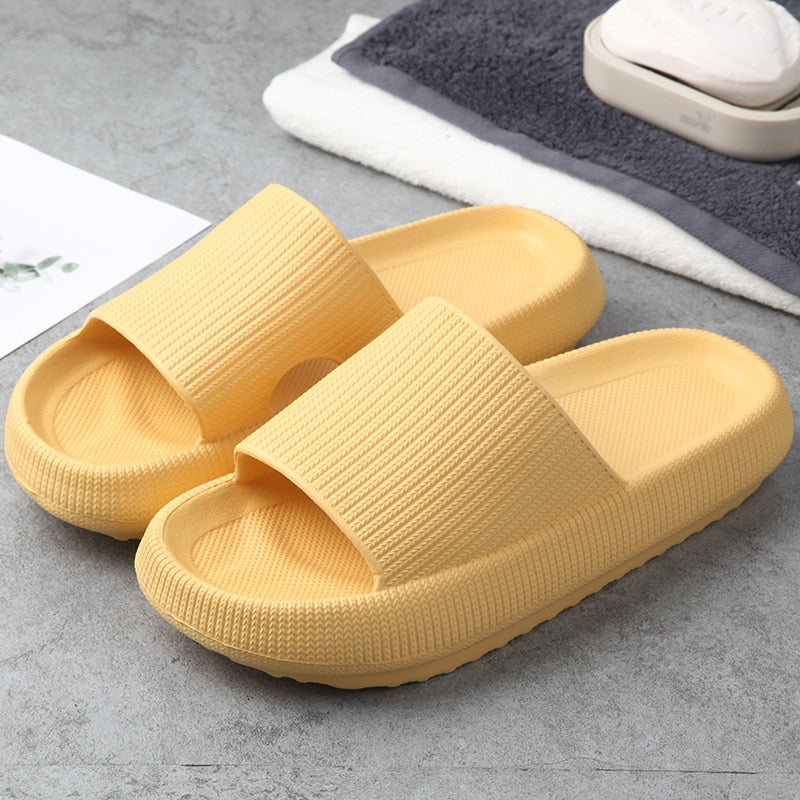 Flexy® | Sandália Nuvem Ortopédica Relaxante Cor Amarelo 